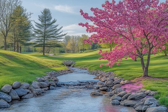 Springtime Serenity at the Golf Course