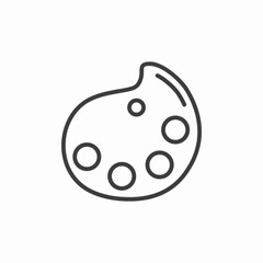 paint color palette icon sign vector