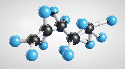 Timolol, molecule. It is non-selective beta blocker medication for treatment of elevated intraocular pressure in ocular hypertension or glaucoma. Molecular model. 3D rendering