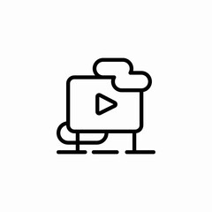 video player icon sign vector