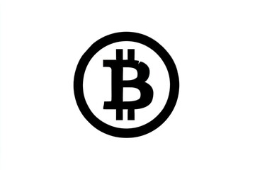 Cryptocurrency Symbol in a Circle Digital Finance Icon for Modern Economy and Financial Techno
