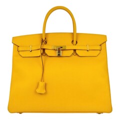 Luxury Yellow Birkin Handbag, Designer Fashion Accessory