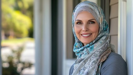 Portrait of a Woman Wearing a Hijab