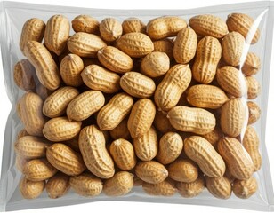 Fototapeta premium Packaged Peanuts in Ziplock Bag – Isolated on White