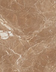 Fototapeta premium A beautiful marble surface showcases rich beige and brown tones with delicate white veining, perfect for elegant interiors or artistic projects that evoke sophistication and warmth Generative AI