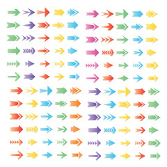 Set of arrow vector, Colorful collection arrows, Arrow colorful icons 