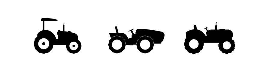 Set Of Trucks On White Background