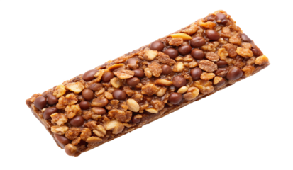 chocolate bar with nuts isolated on white background. PNG Transparent file type with high definition quality And vibrant color grading Available.