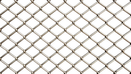 Fototapeta premium chain link fence with wire isolated on white background. PNG Transparent file type with high definition quality And vibrant color grading Available.
