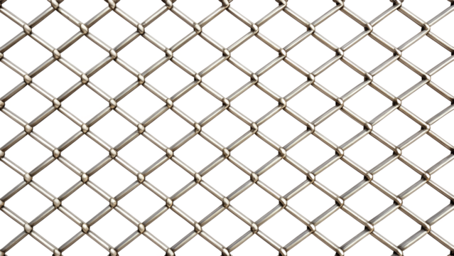 chain link fence with wire isolated on white background. PNG Transparent file type with high definition quality And vibrant color grading Available.