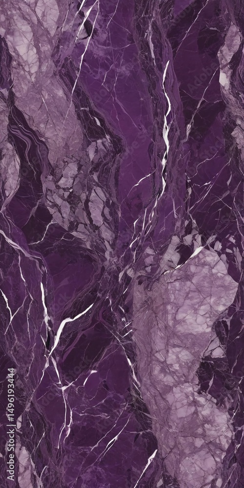 Poster intricate patterns of violet purple marble showcase a mesmerizing blend of hues and textures, reflec
