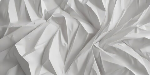 Deep creases, textured white paper, abstract folds,  material,  chaotic