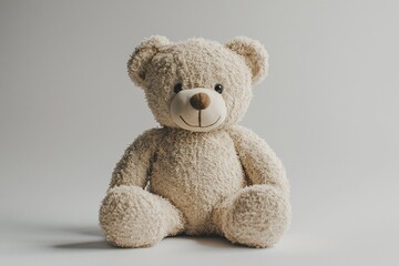 Beige teddy bear sitting