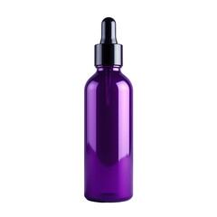 Elegant purple dropper bottle design.