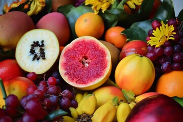 Cooking vegetarian feast with colorful fruits and vegetables Healthy lifestyle plant based