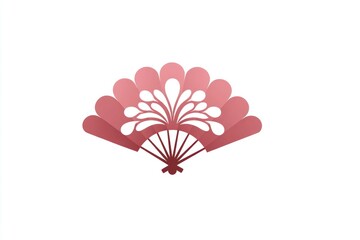 Elegant Fan Design with Abstract Floral Pattern for Decorative and Cultural Themes