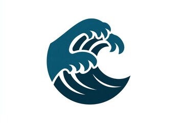 Obraz premium Abstract Ocean Wave Logo Design with Dynamic Flowing Lines and Modern Style for Branding Marke