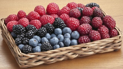 Sweet Berry Basket: Raspberries, Blackberries, and Blueberries
