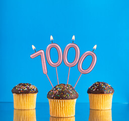 Number of followers or likes - Candle number 7000