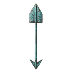 Contemporary Arrow with Crisp Detailing in Muted Te Isolated on Transparent Background
