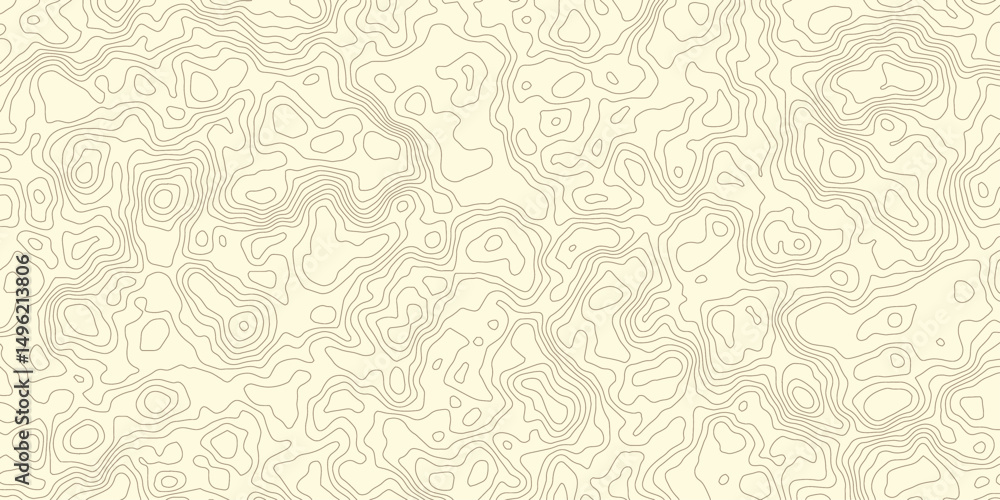 Poster topographic contour wavey line simple light yellow background with a subtle texture. the surface is 