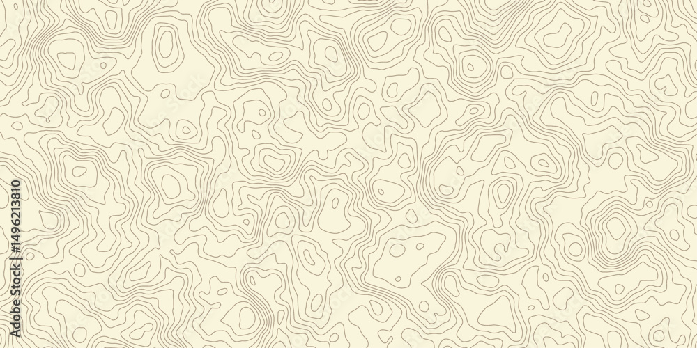 Poster topographic contour wavey line simple light yellow background with a subtle texture. the surface is 
