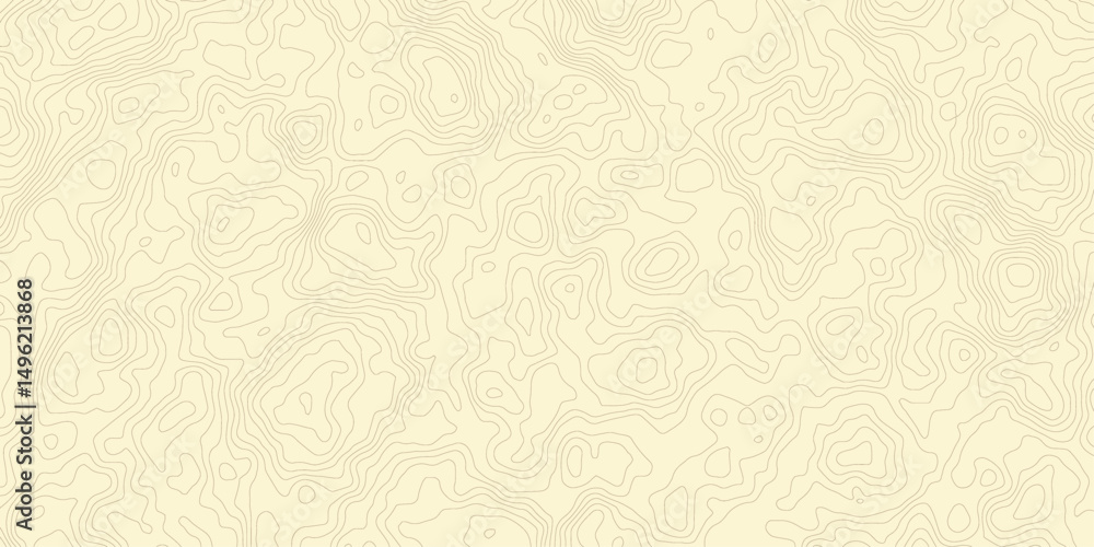 Poster topographic contour wavey line simple light yellow background with a subtle texture. the surface is 