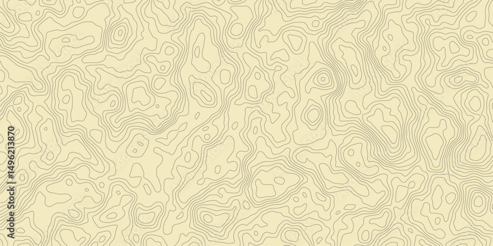 Poster topographic contour wavey line simple light yellow background with a subtle texture. the surface is 