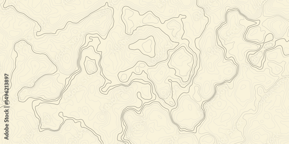 Poster topographic contour wavey line simple light yellow background with a subtle texture. the surface is 