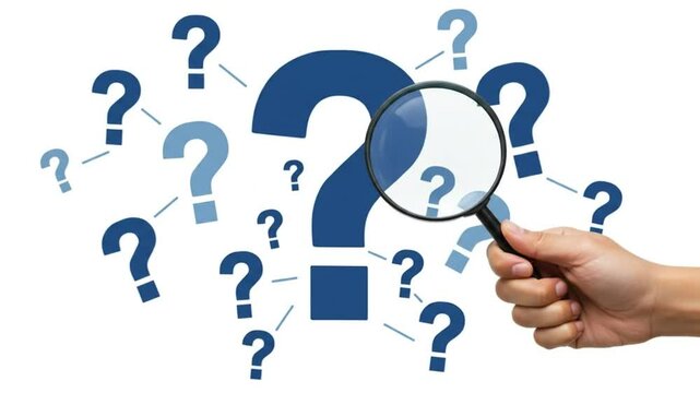 question mark in hand