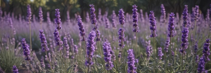Obraz premium Intricate lavender blooms, vibrant purple hues, detail, spring, picture