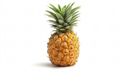 Fototapeta premium Fresh Isolated Pineapple on White Background for Creative Projects