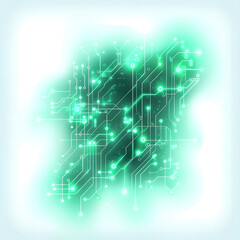 Obraz premium Digital circuitry design technology lab abstract art cyber environment digital perspective futuristic concept
