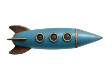 Vintage rocket soaring across starry background, transparent png illustrating nostalgic space travel design for graphic projects