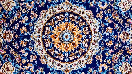 Arabian carpet isolated on white background. Clipping path included.