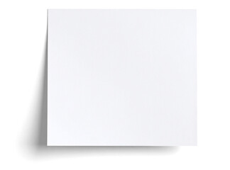 Fototapeta na wymiar White post it with shadow on transparent background, png image 