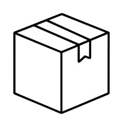 Box icon on white background vector
Vector line icon shopping and goods