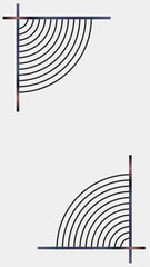 A modern abstract design featuring intersecting arcs and straight lines. The subtle gradient adds depth, creating a minimal yet dynamic composition. Ideal for geometric and contemporary art.