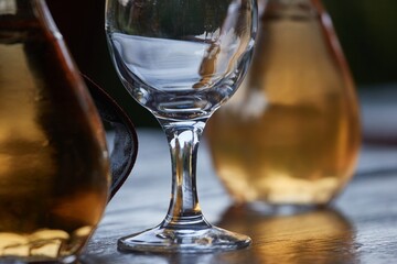 Drinking wine on a summer evening