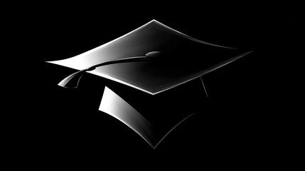 Capelo de Formatura em Tons de Cinza Escuro