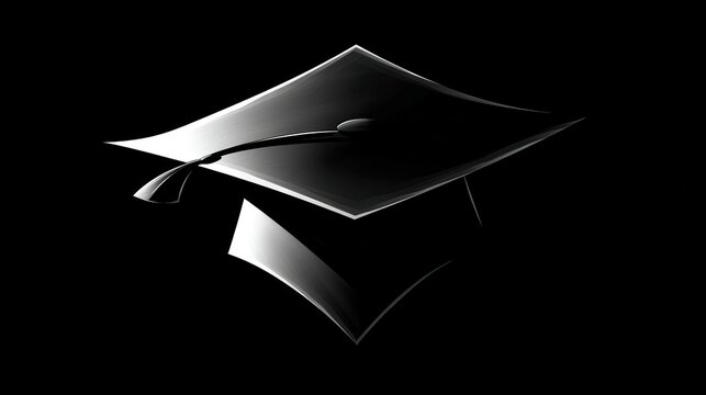 Capelo de Formatura em Tons de Cinza Escuro
