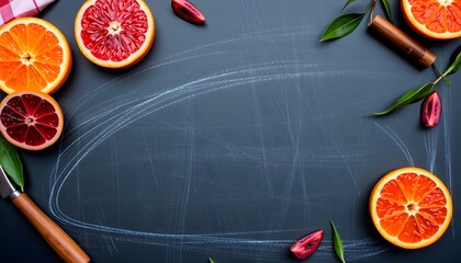 Citrus fruit display kitchen table food photography natural light top view freshness concept