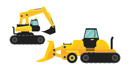 Excavator Black Icon Collection