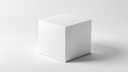 Elegant White Box Presentation on White Background