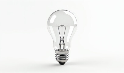 light bulb on white background