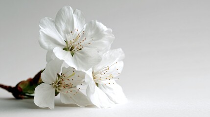 Elegant White Flower Isolated on Clean White Background for Stunning Designs