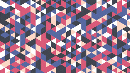 Seamless Abstract Geometric Vector Pattern with Triangles and Isometric Shapes