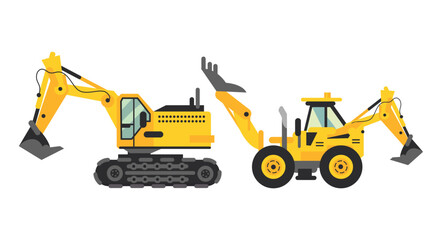 Excavator Black Icon Collection