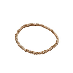 Minimal Woven Anklet with Soft Neutral Fibers and S Isolated on Transparent Background
