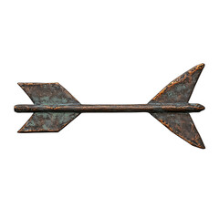 Bold Arrow with Rugged Distinctive Edges in Forest Isolated on Transparent Background